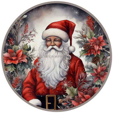 Christmas Sign, Santa Sign, DCO-00529, Sign For Wreath, 10